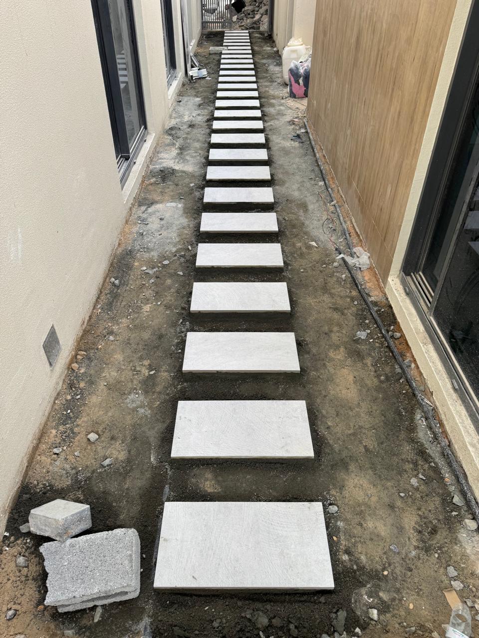 Landscaping work in progress