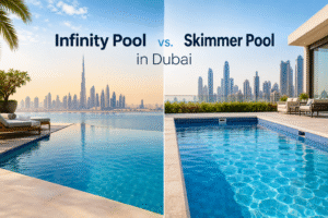 Infinity Pool vs Skimmer Pool in Dubai